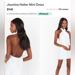 SHOW ME YOUR MUMU | Jasmine Halter Dress size Large color white